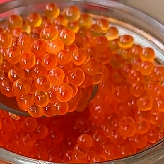 Caviar rojo · Keta salvaje · Huevas de trucha